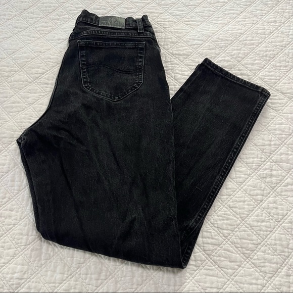 Lee Denim - Vintage Lee Original black wash denim mom jeans 16